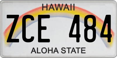 HI license plate ZCE484