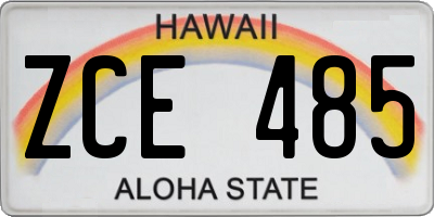 HI license plate ZCE485