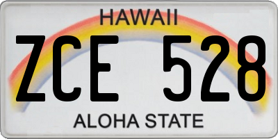 HI license plate ZCE528