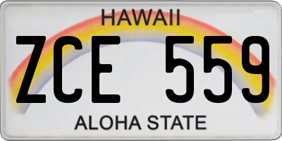HI license plate ZCE559