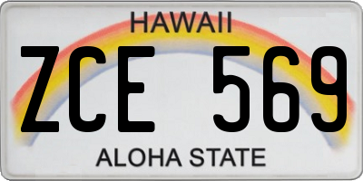 HI license plate ZCE569