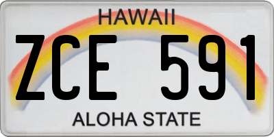 HI license plate ZCE591