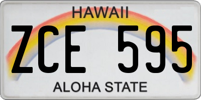HI license plate ZCE595