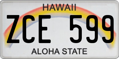 HI license plate ZCE599