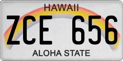 HI license plate ZCE656