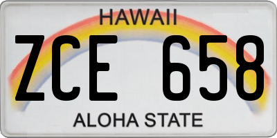 HI license plate ZCE658
