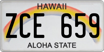 HI license plate ZCE659