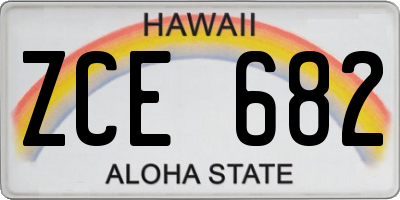 HI license plate ZCE682