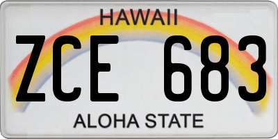 HI license plate ZCE683