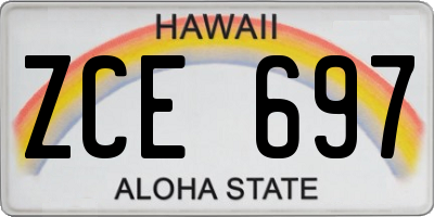 HI license plate ZCE697