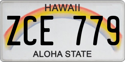 HI license plate ZCE779
