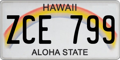 HI license plate ZCE799