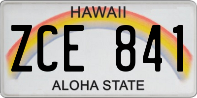 HI license plate ZCE841