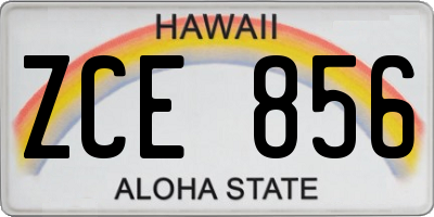 HI license plate ZCE856