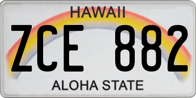 HI license plate ZCE882