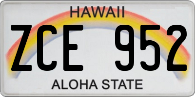 HI license plate ZCE952