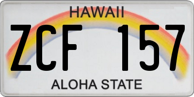 HI license plate ZCF157