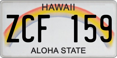 HI license plate ZCF159