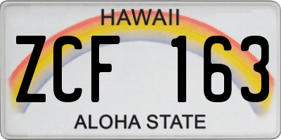 HI license plate ZCF163