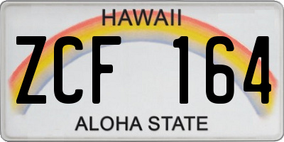 HI license plate ZCF164