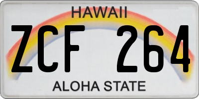 HI license plate ZCF264