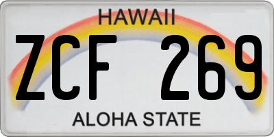 HI license plate ZCF269