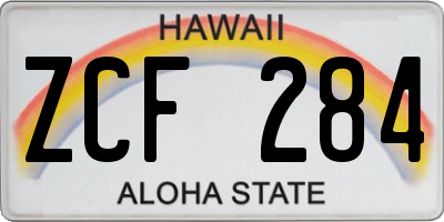 HI license plate ZCF284