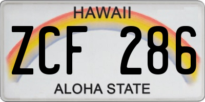 HI license plate ZCF286