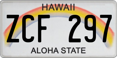 HI license plate ZCF297