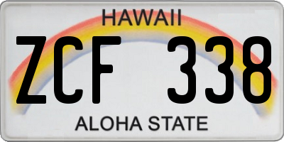 HI license plate ZCF338
