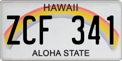 HI license plate ZCF341