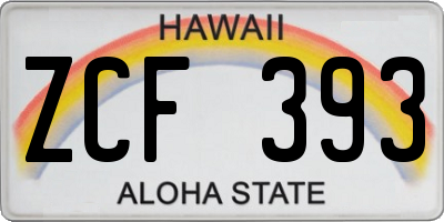 HI license plate ZCF393