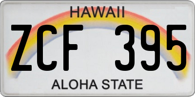HI license plate ZCF395