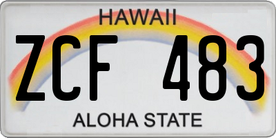 HI license plate ZCF483