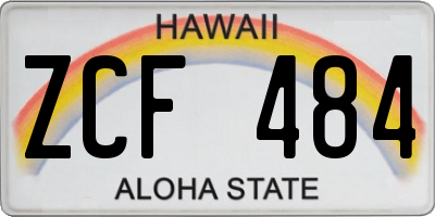 HI license plate ZCF484