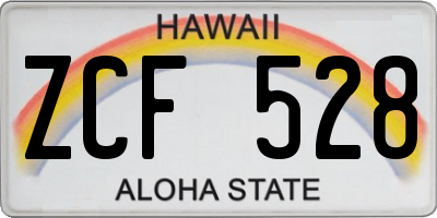 HI license plate ZCF528