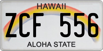HI license plate ZCF556