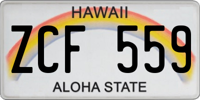 HI license plate ZCF559