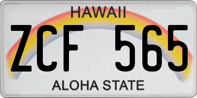 HI license plate ZCF565