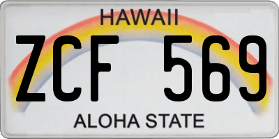 HI license plate ZCF569