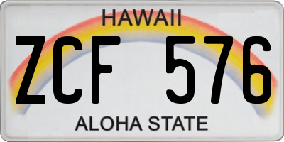HI license plate ZCF576