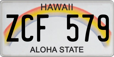 HI license plate ZCF579