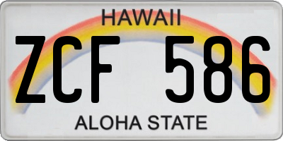 HI license plate ZCF586