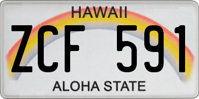 HI license plate ZCF591