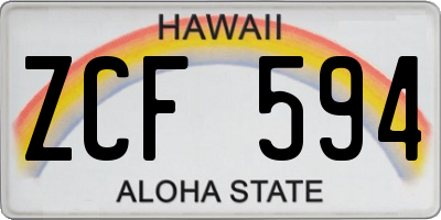 HI license plate ZCF594