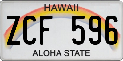 HI license plate ZCF596