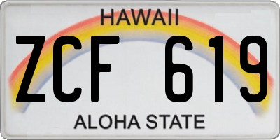 HI license plate ZCF619