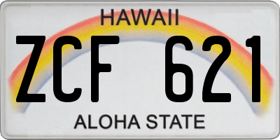 HI license plate ZCF621