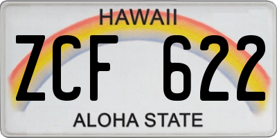 HI license plate ZCF622