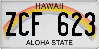 HI license plate ZCF623